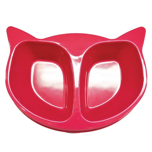 Scream CAT FACE DOUBLE BOWL 2 x 350ml Loud Pink