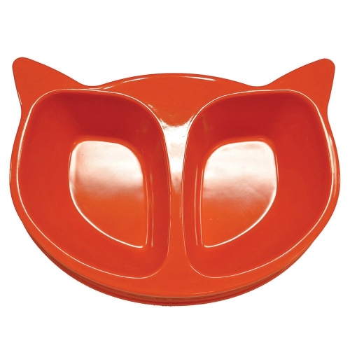 Scream CAT FACE DOUBLE BOWL 2 x 350ml Loud Orange