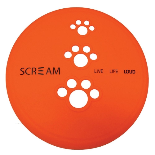 Scream SILICONE PET FLYER Loud Orange - Large 23cm